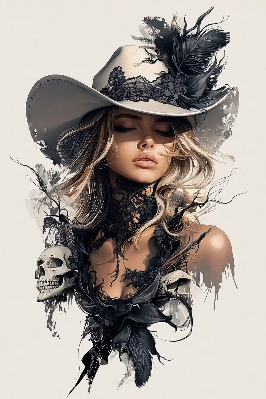 BIPOC Model in High-Fashion Hat
