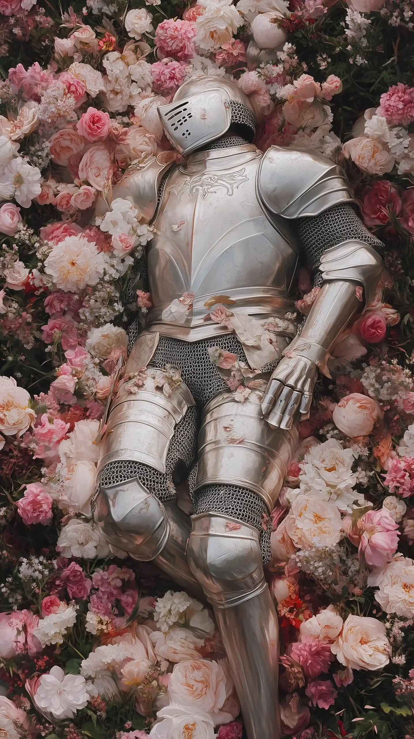 Knight Resting in Flowers