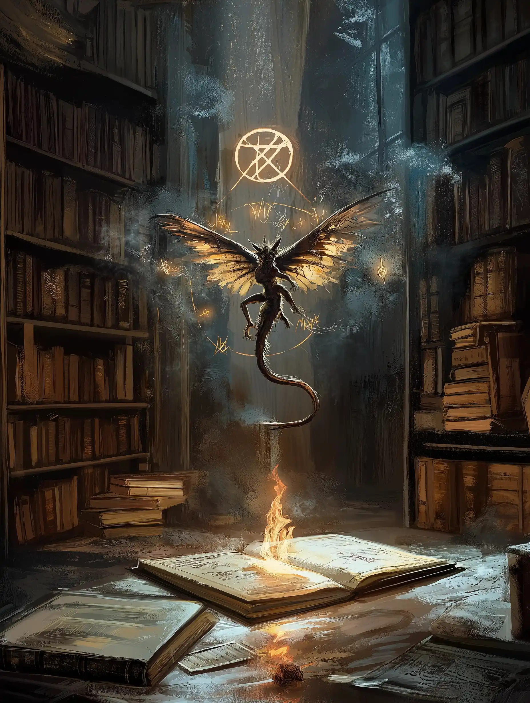 Hyper-Realistic Winged Demon