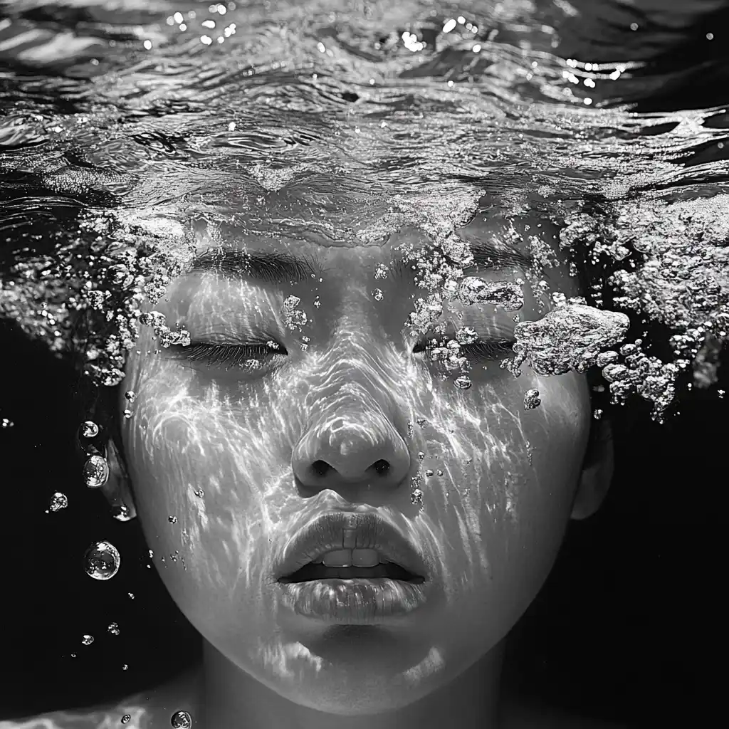 Opaque Underwater Woman Portrait