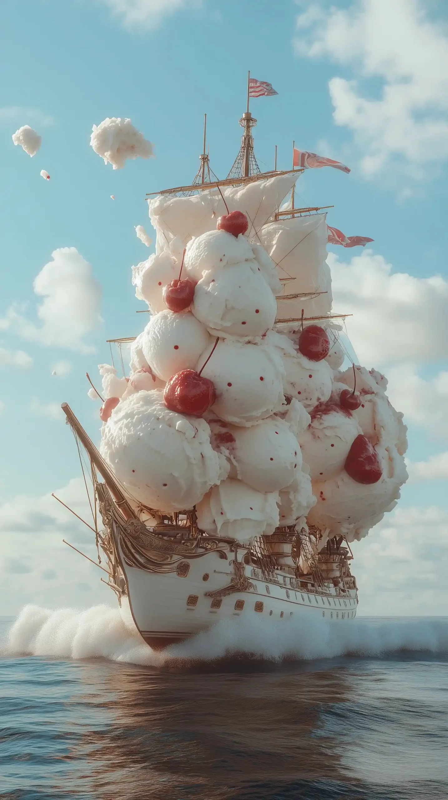Surreal Galleon with Ice Cream