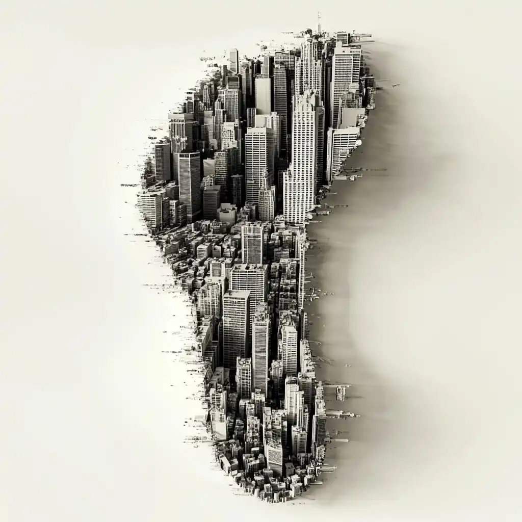 Foot-Shaped Building Graphics