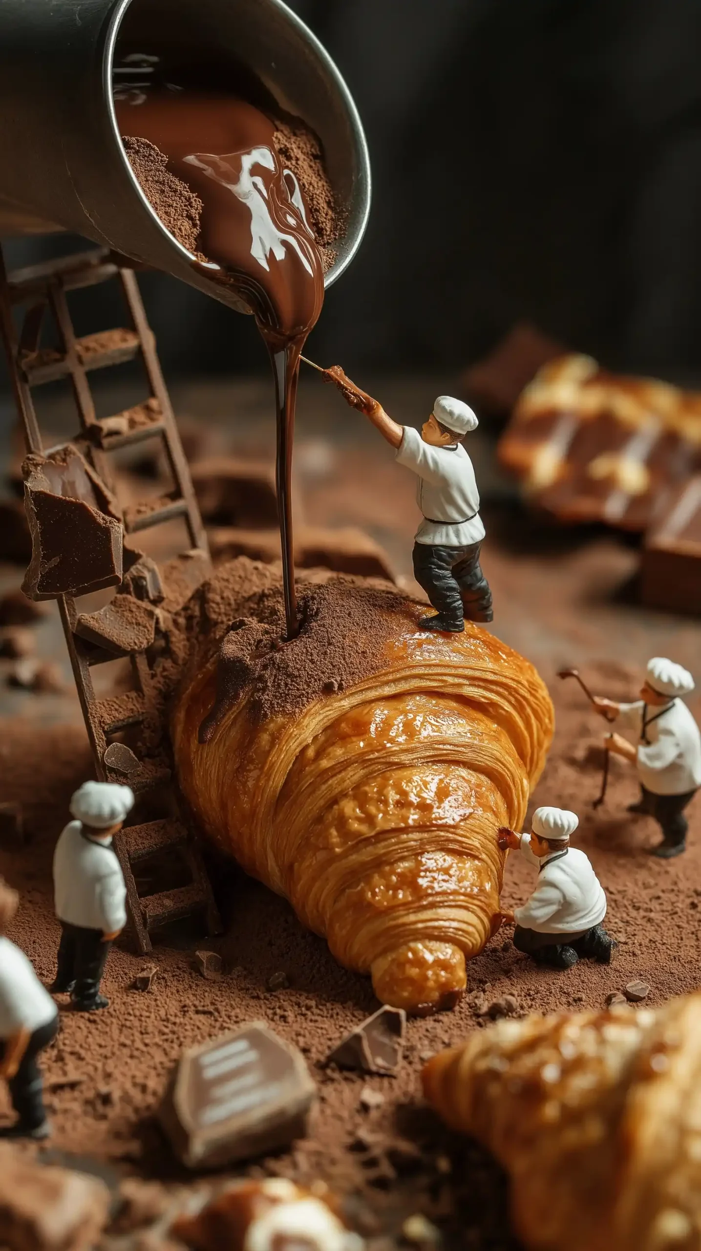 Miniature Bakers with Croissant