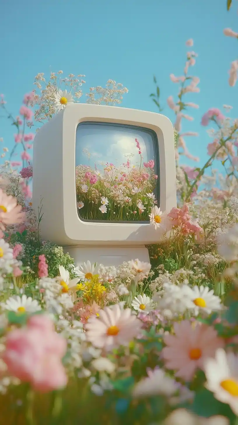 Kawaii Flowers from Computer
