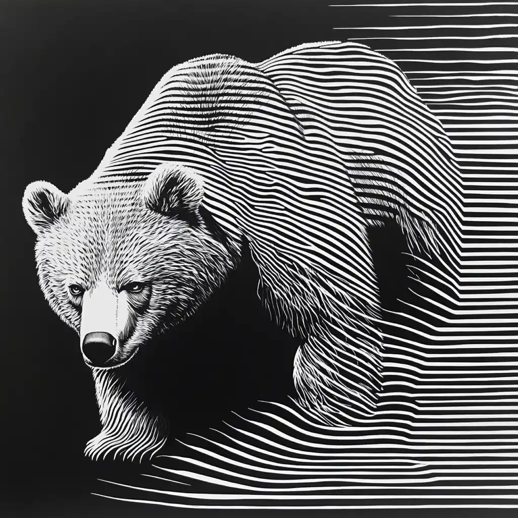 3D Bear Optical Illusions