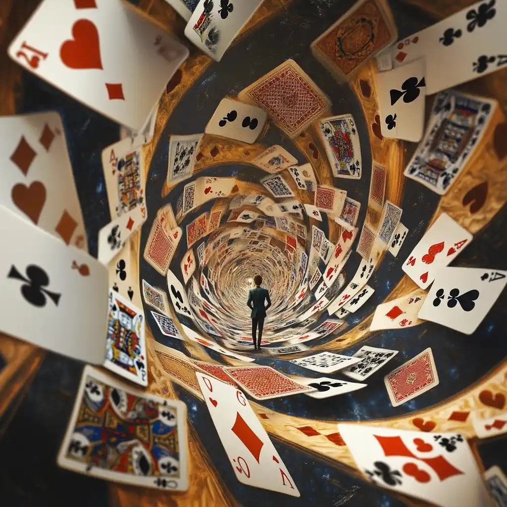 Playing Cards Swirl Illustration