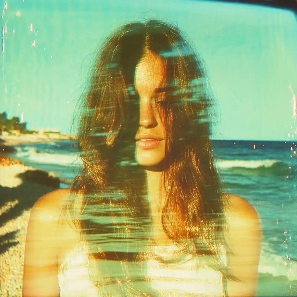 Lomo-Style Woman on Beach