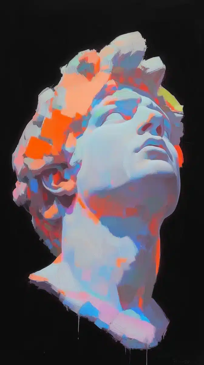 Minimalist Greek Sculpture Portrait
