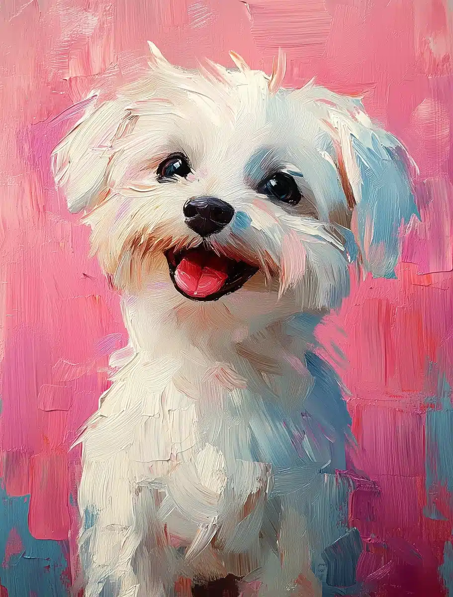Maltese Portrait in Oil