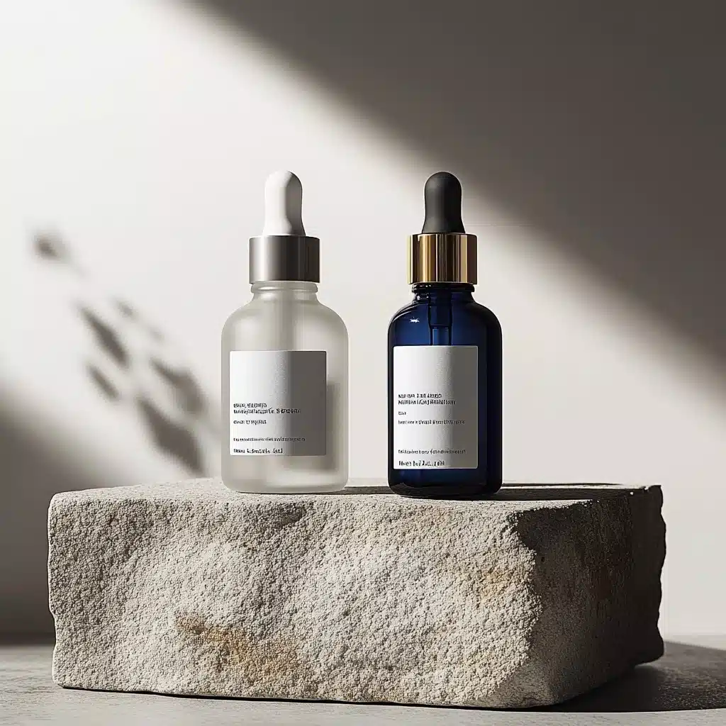 Realistic Skincare Serum Display