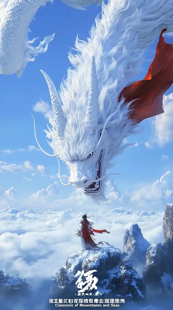 Realistic Yinglong Over Clouds