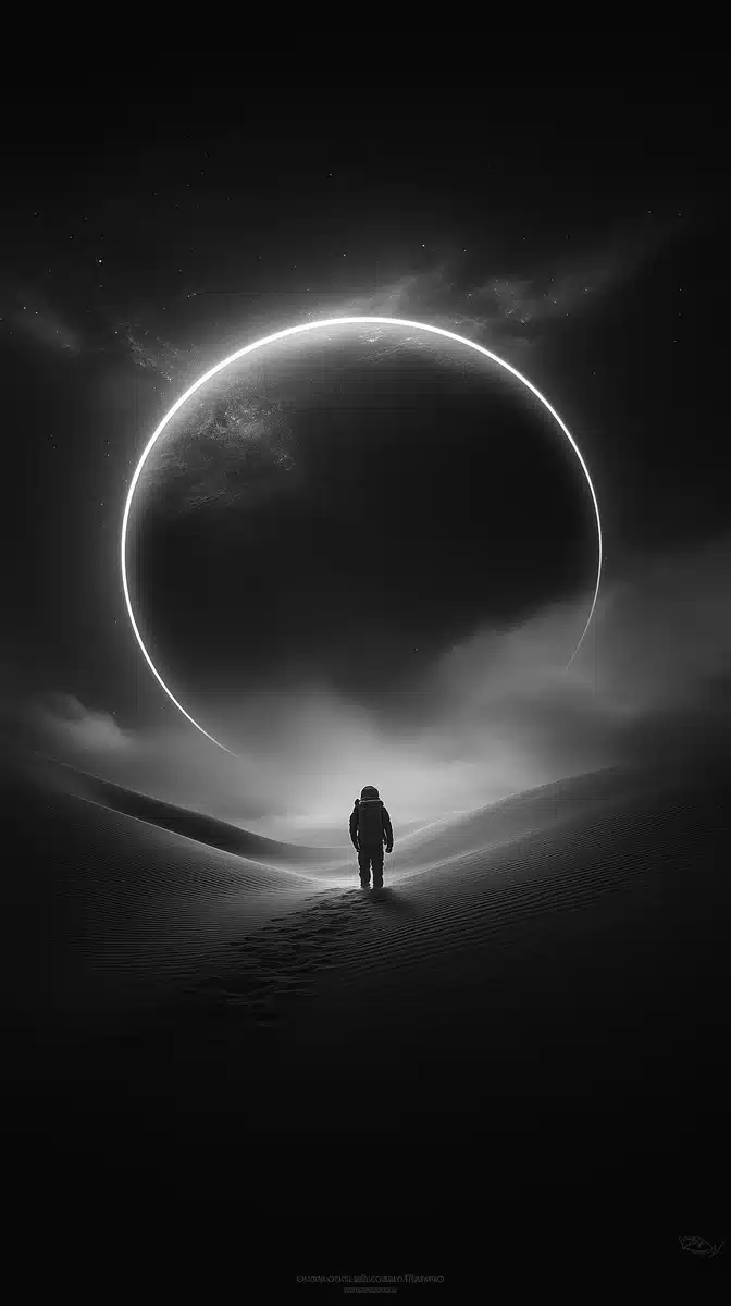 Astronaut Silhouette on Planet X