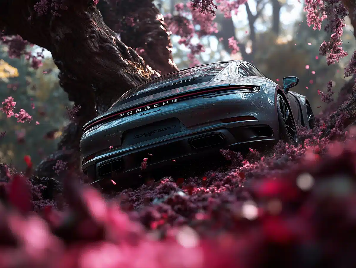 Porsche in Colorful Tree