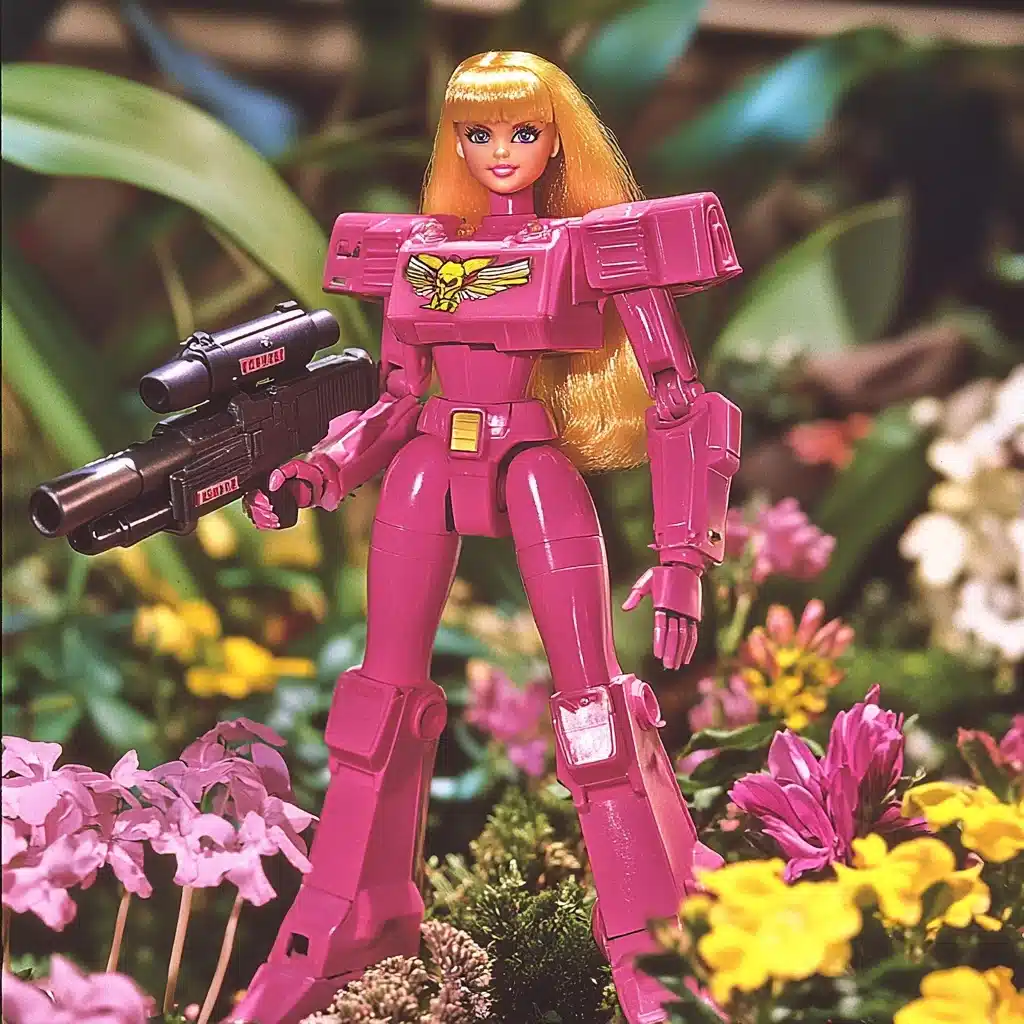 Barbie Robot in Garden