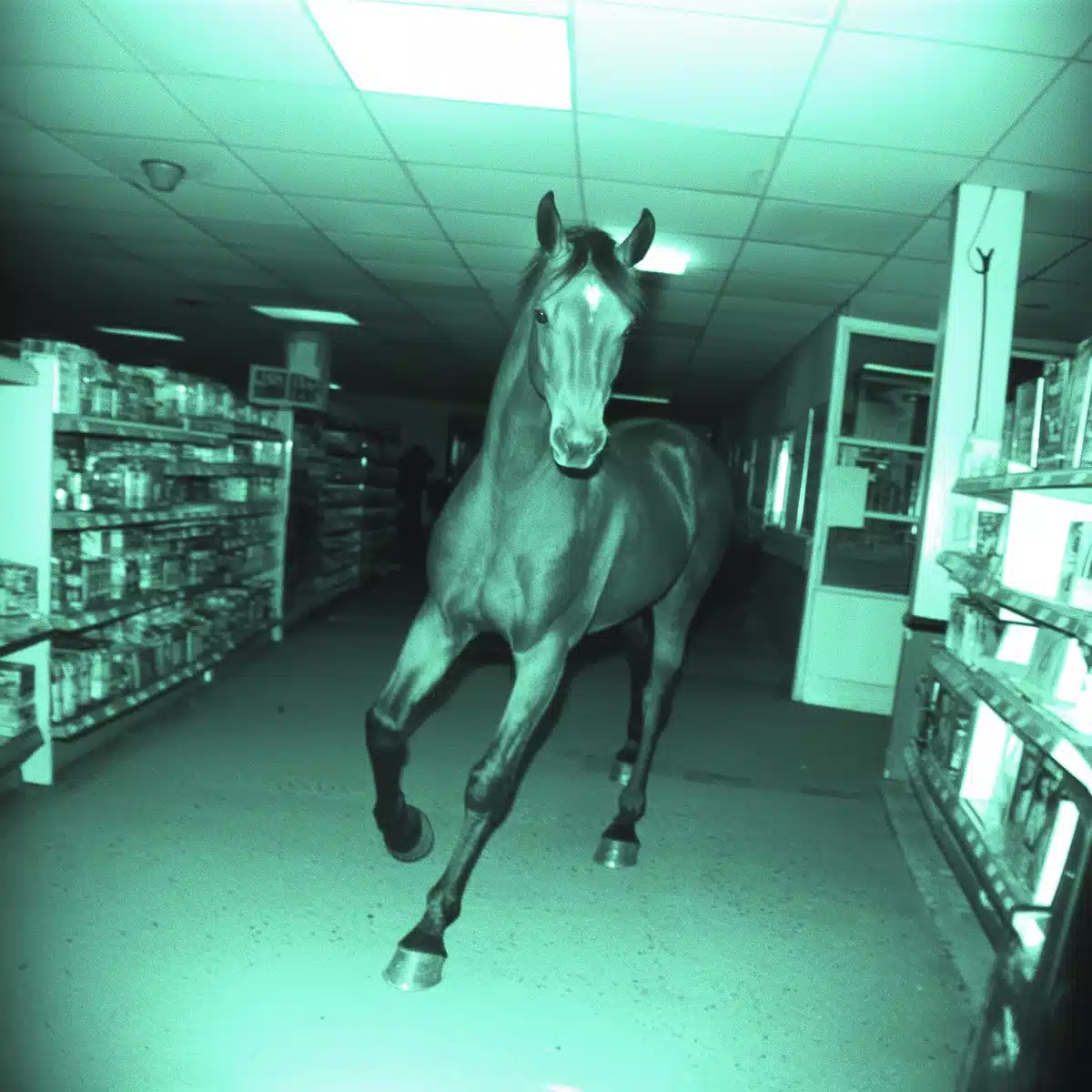 Midnight Horse Grocery Footage