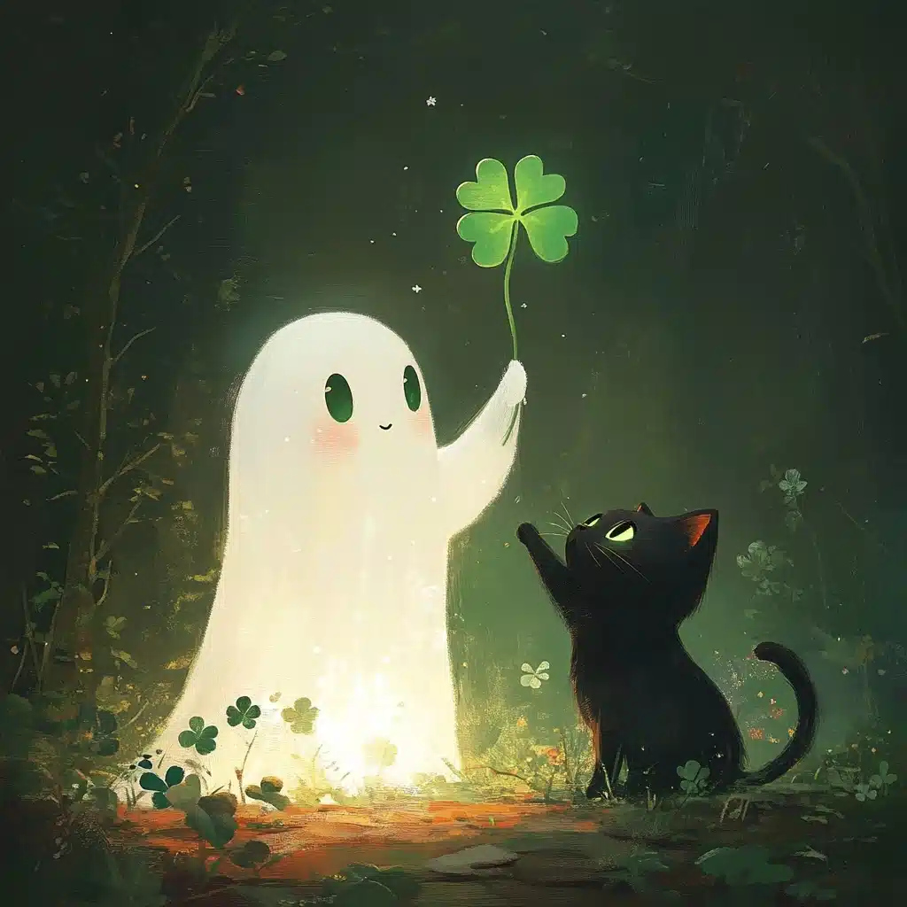 Cute Ghost and Cat