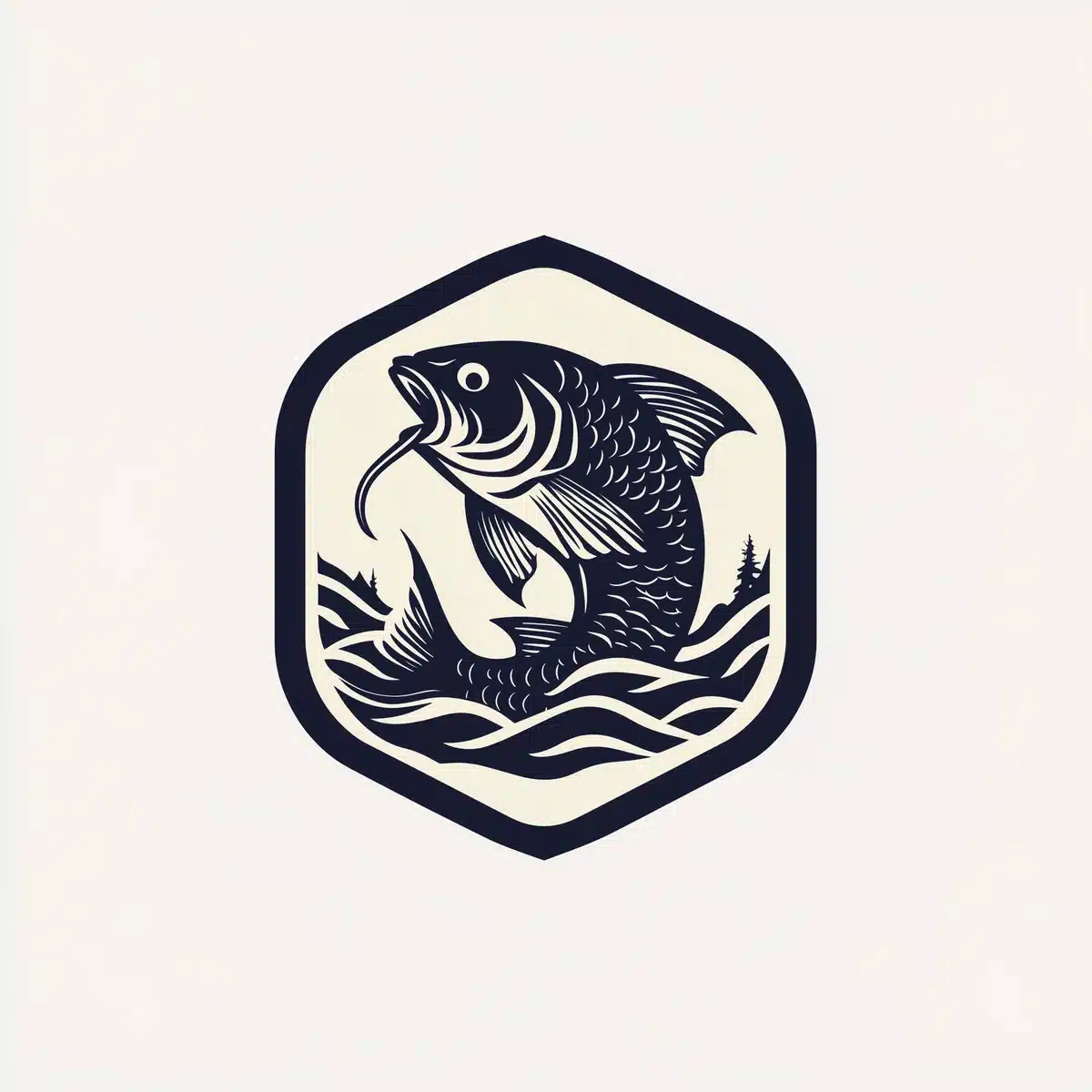 Common Carp Hooked Emblem