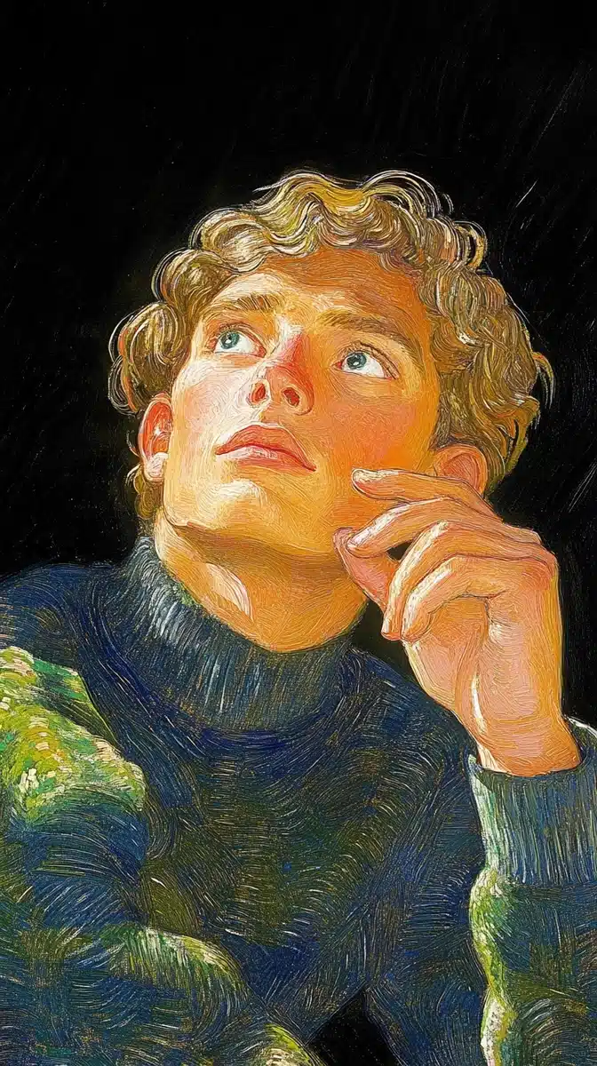 Contemplative Man in Thought