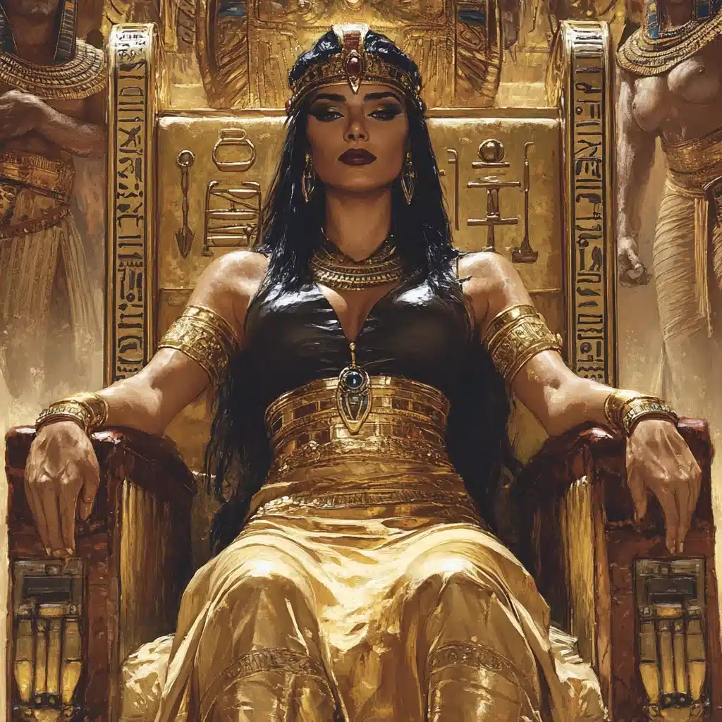 Cleopatra Throne Illustration