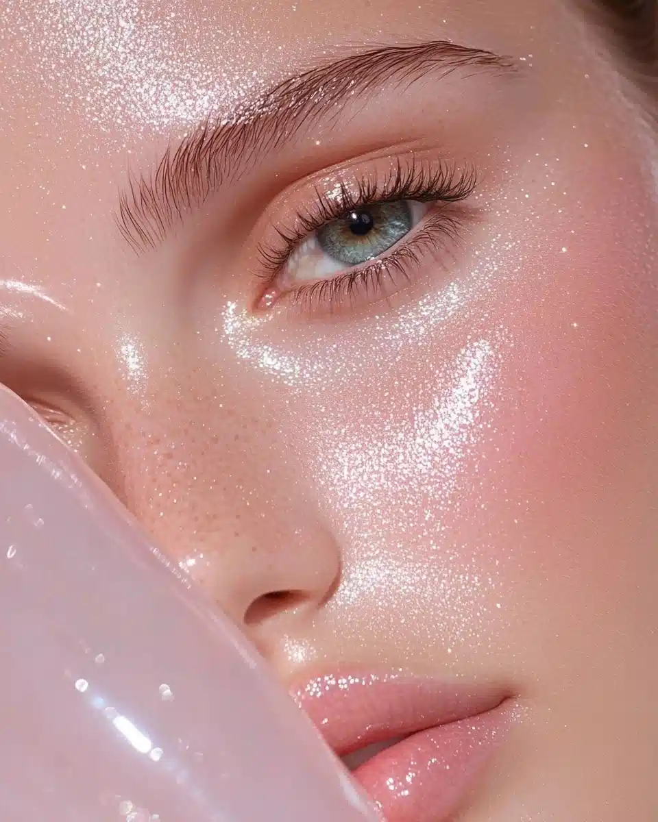 Minimalist Glitter Portrait