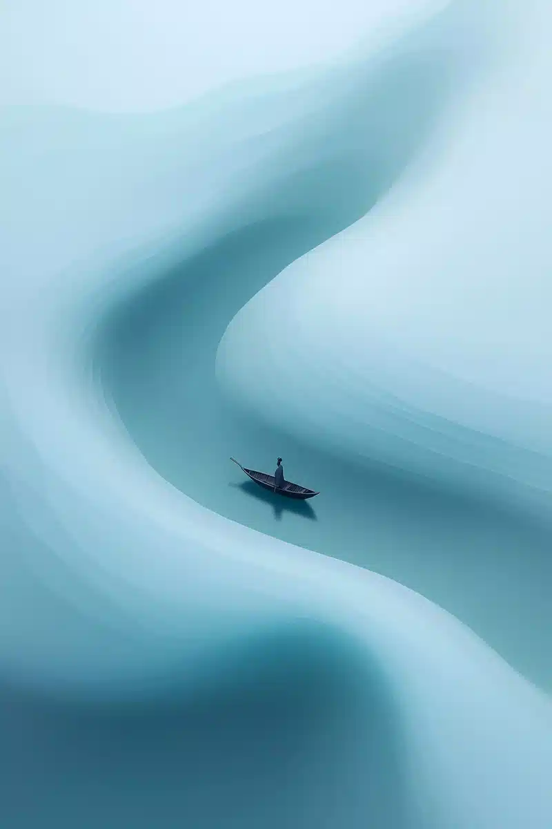 Abstract Jiangnan River Scene