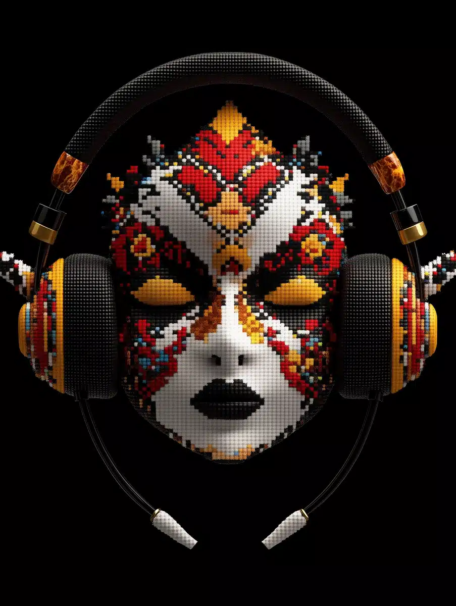 Polish Folk Headphones Pattern