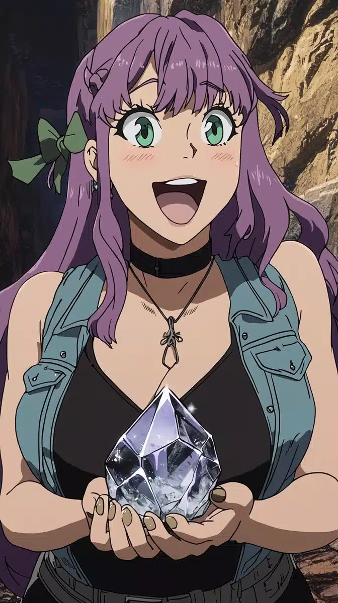 Anime Woman with Quartz