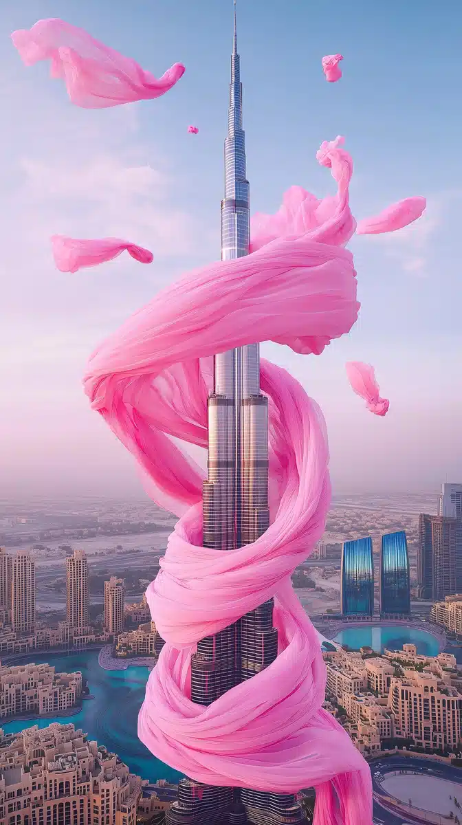 Burj Khalifa with Organza Ribbons