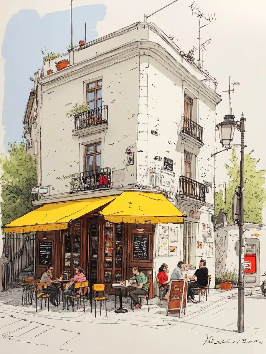 Quick Sketches of Cafes