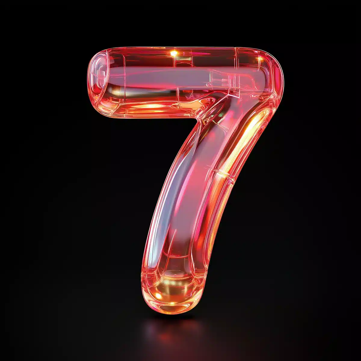 Glossy 3D Floating 7
