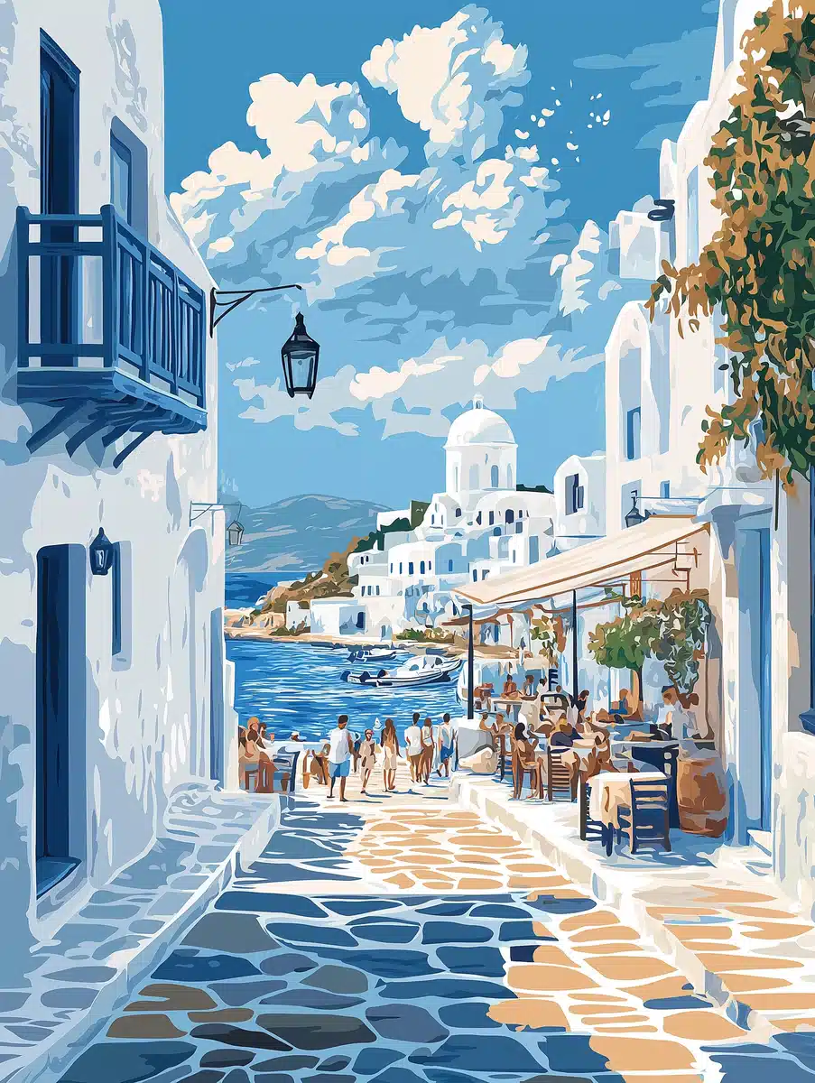 Paros Coastal Travel Poster
