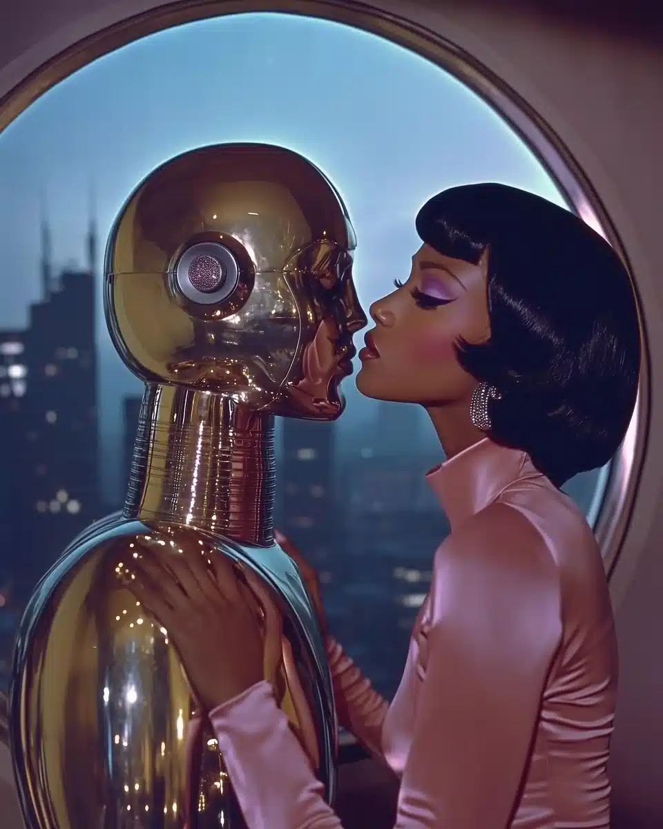 Retro-Futuristic Model and Robot