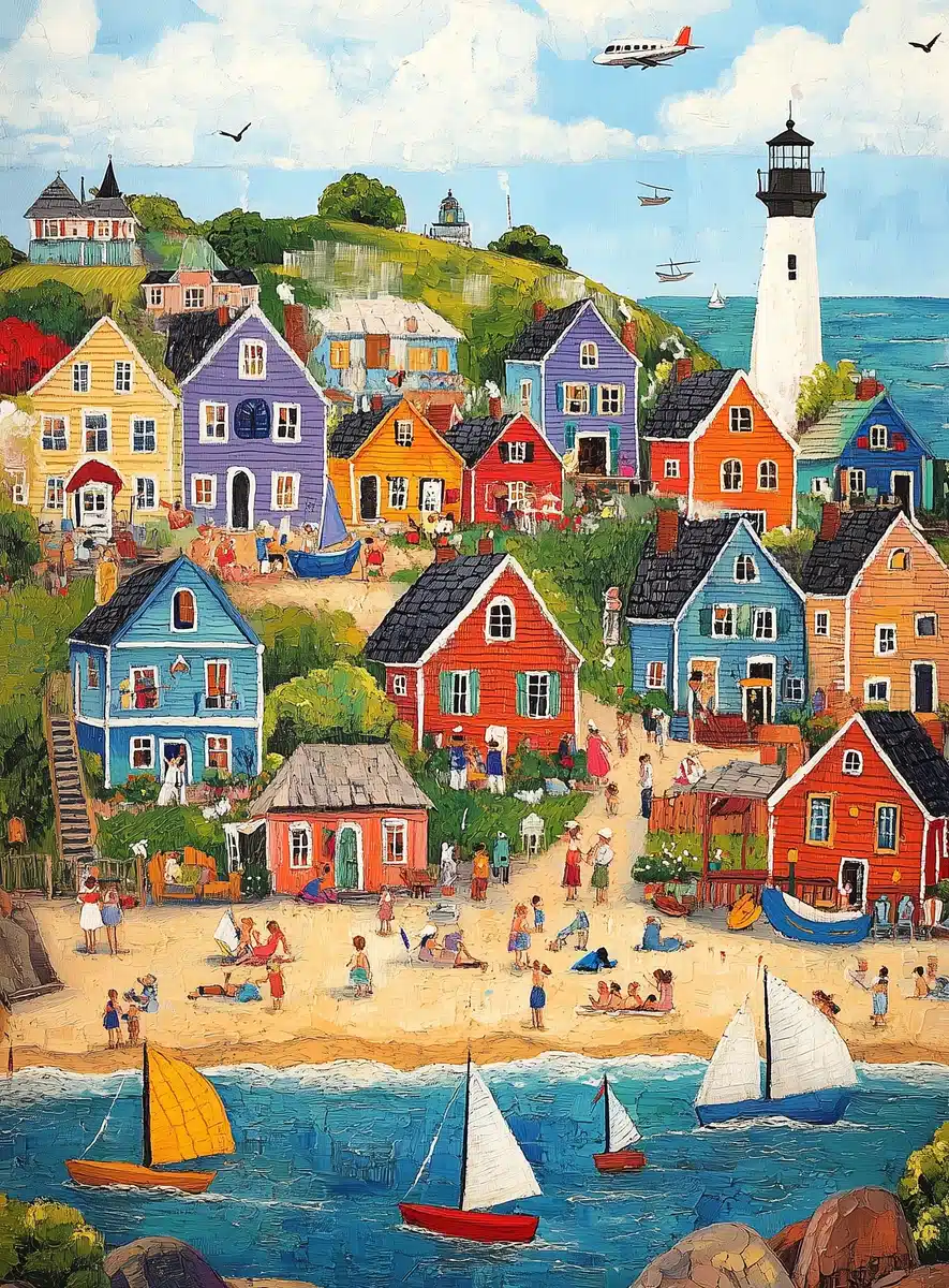 Vibrant Beach Scene Byerley
