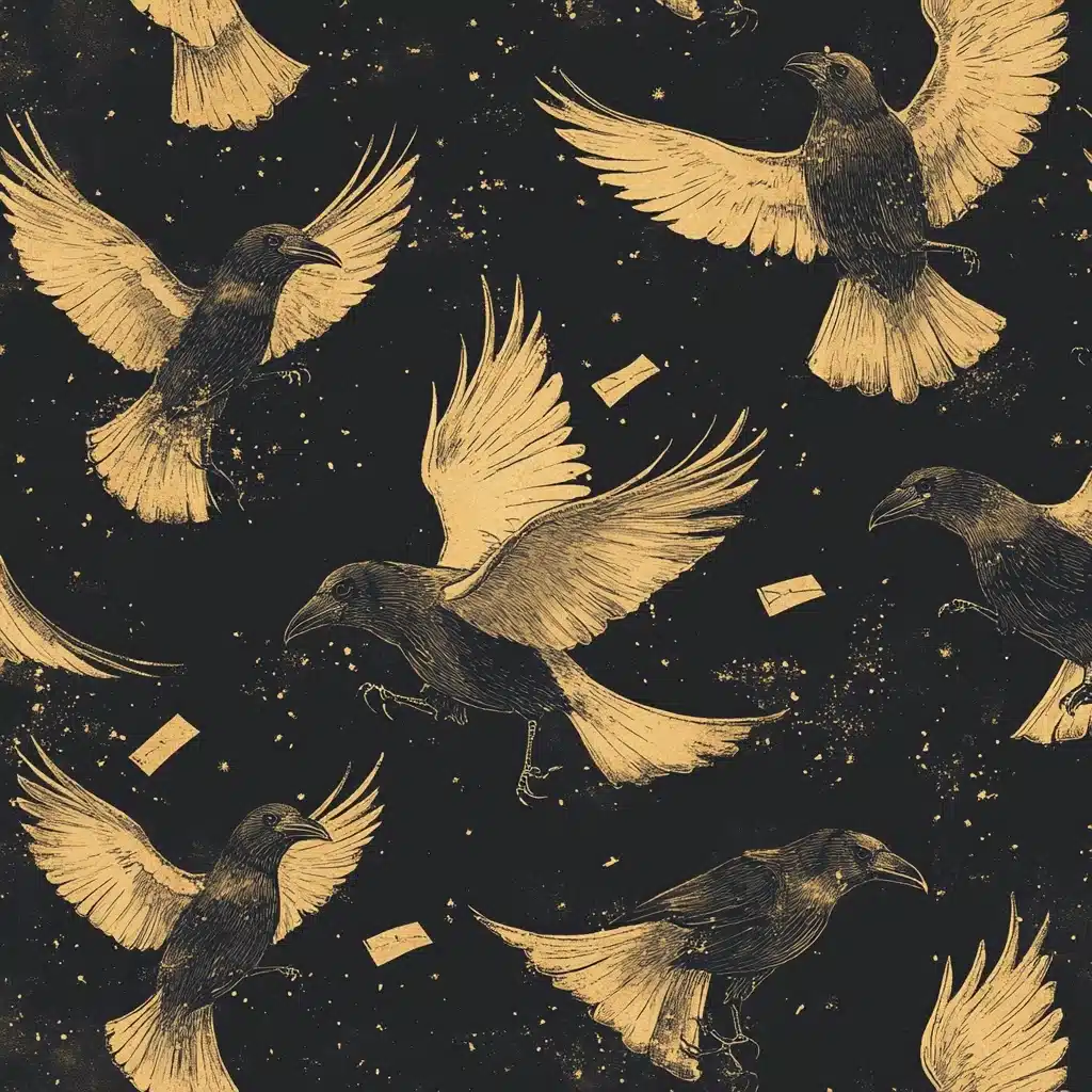 Mystical Ravens with Scrolls