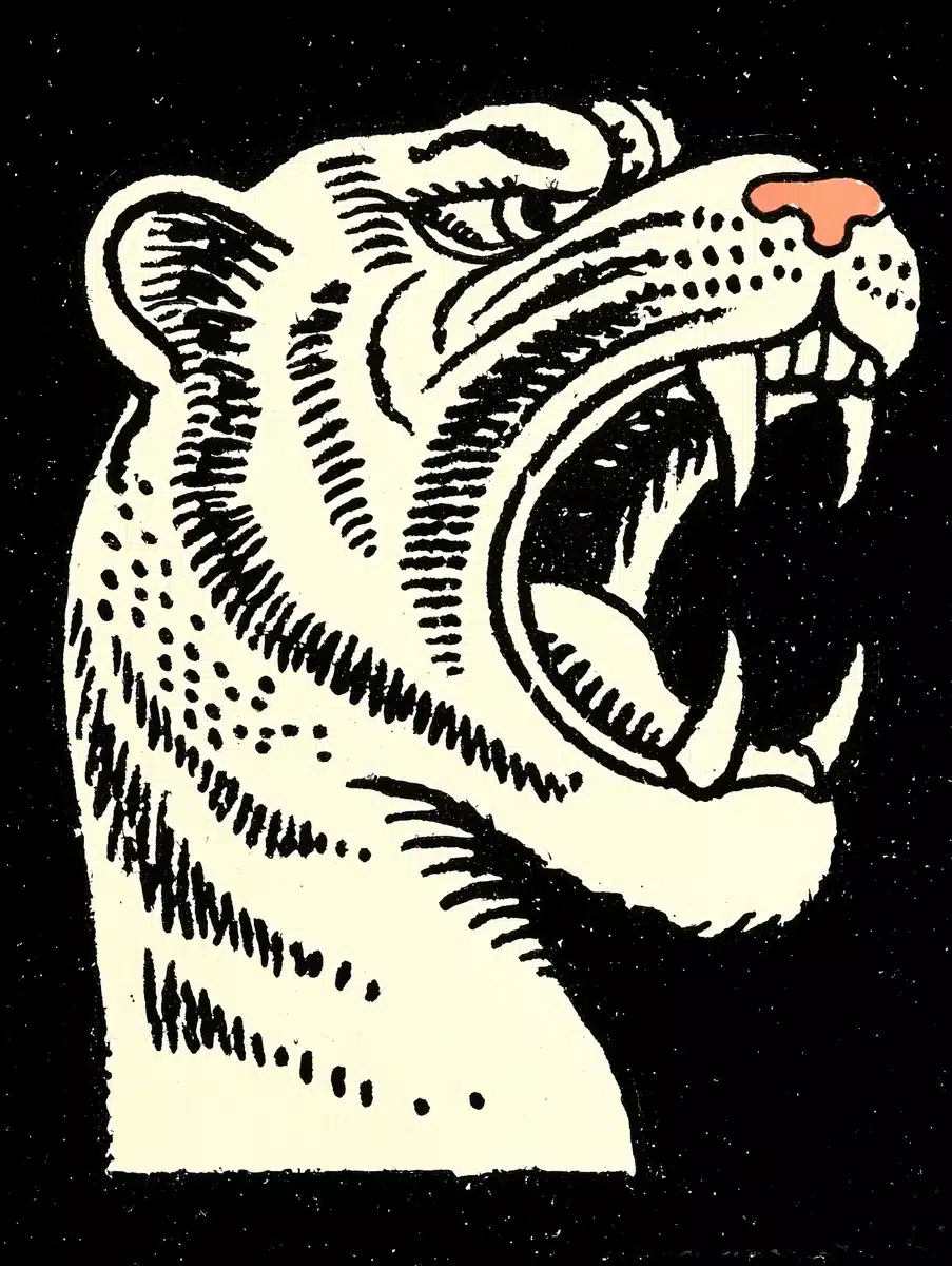 Vector Tiger Tattoo Design