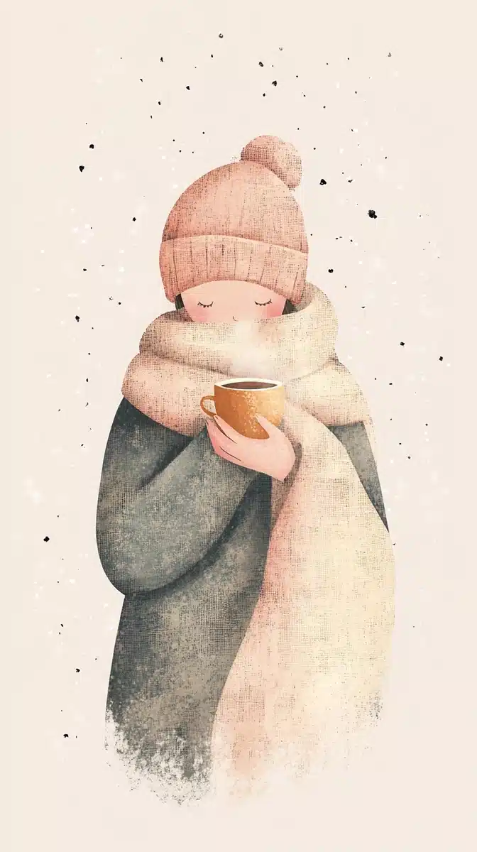 Cozy Tea Scene Illustration