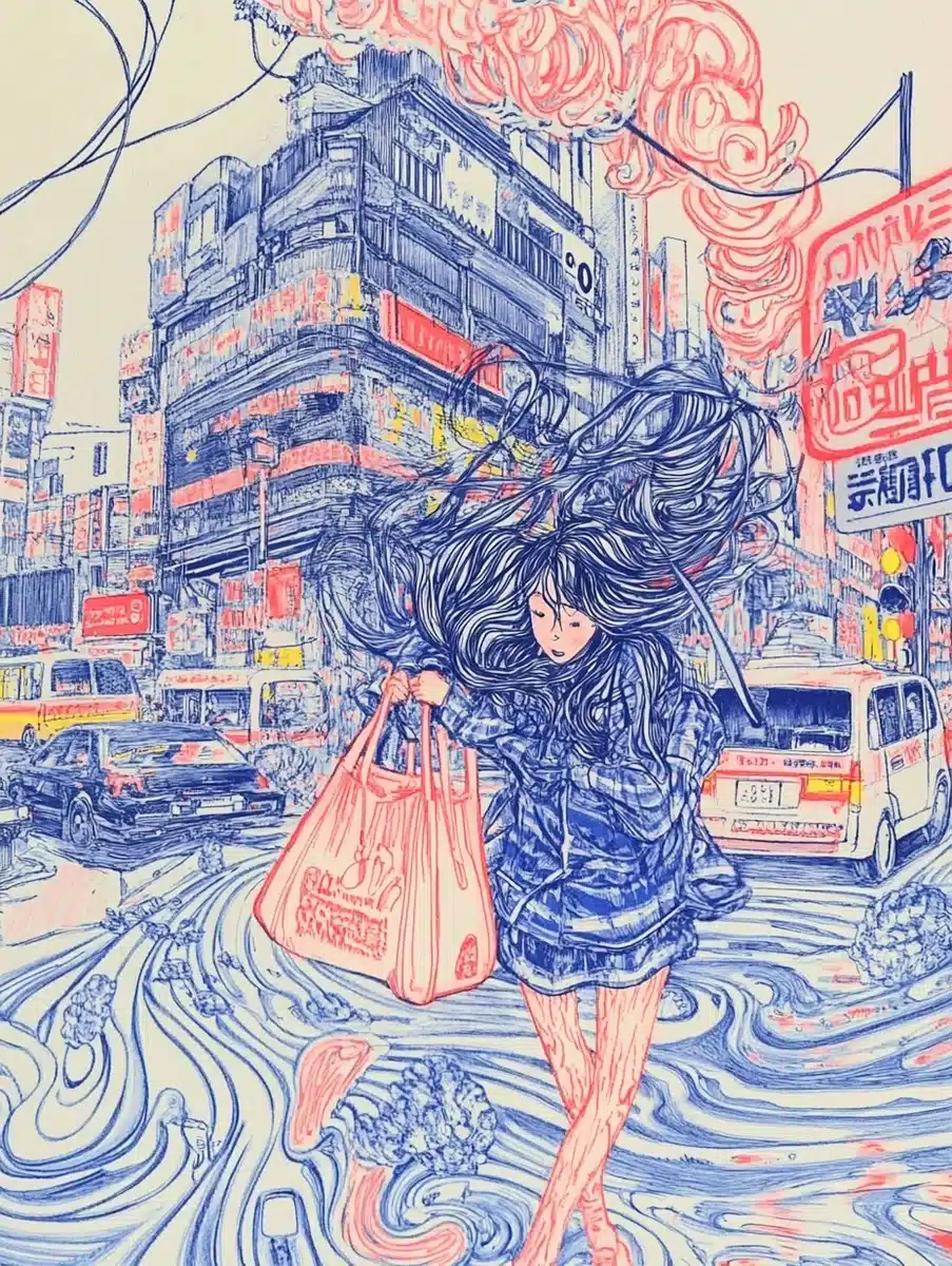 Tokyo Night Rain Scene