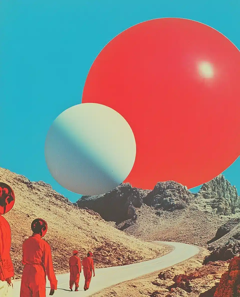 Psychedelic Mountain Road Collage