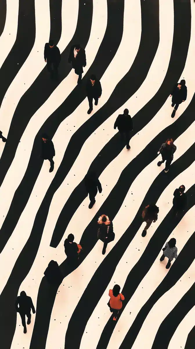 Aerial Urban Crosswalk Photography