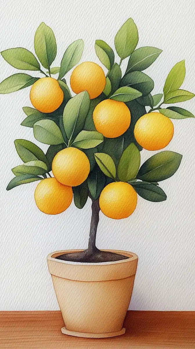 Watercolor Citrus Bonsai Alcove