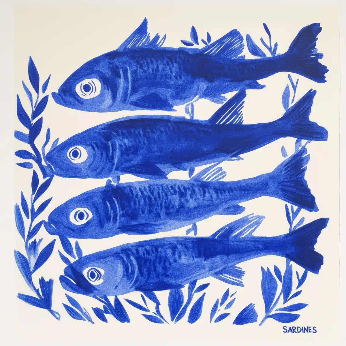 Matisse-Style Sardines Print