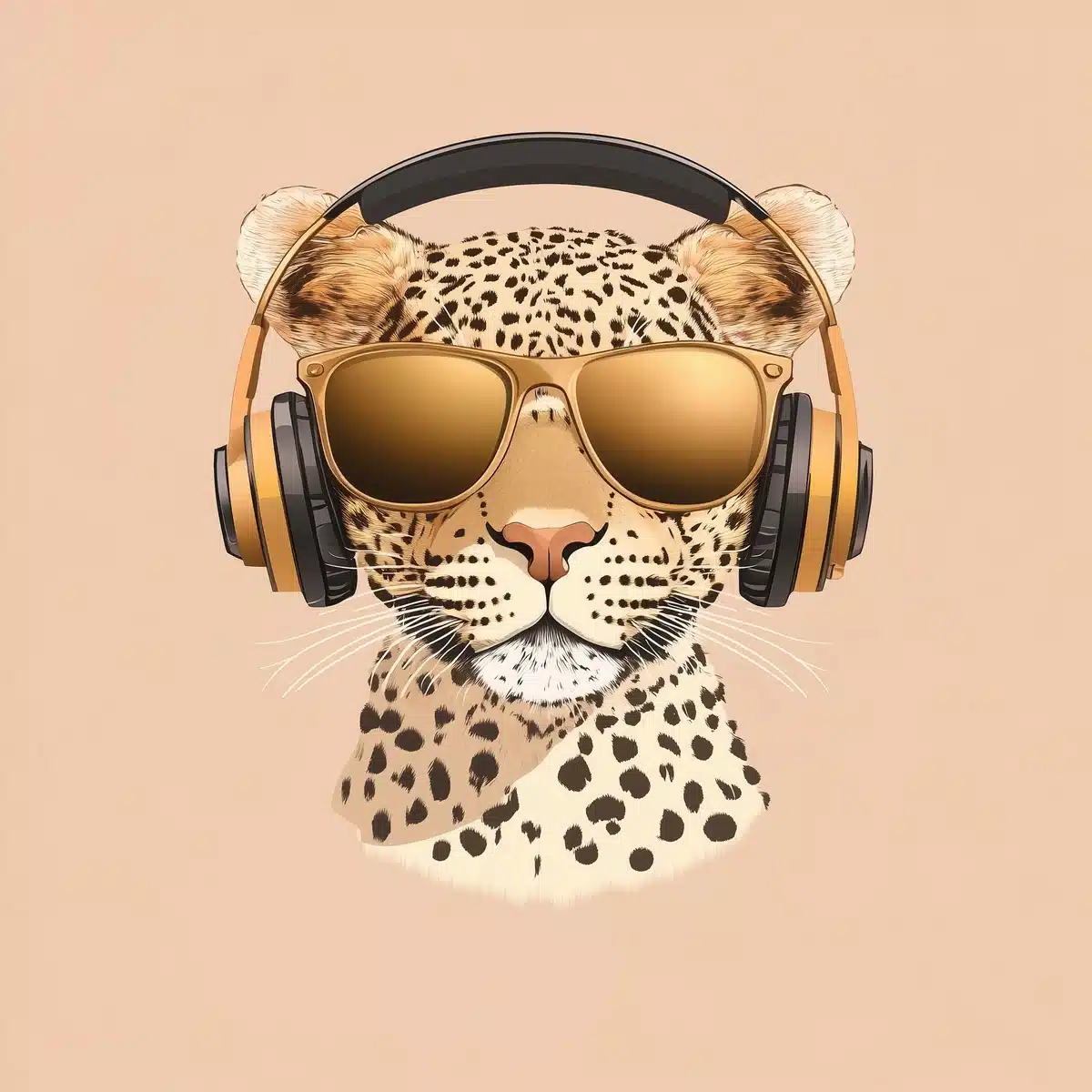Leopard in Sunglasses Vector