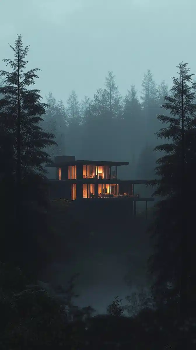 Modern Cabin in Forest