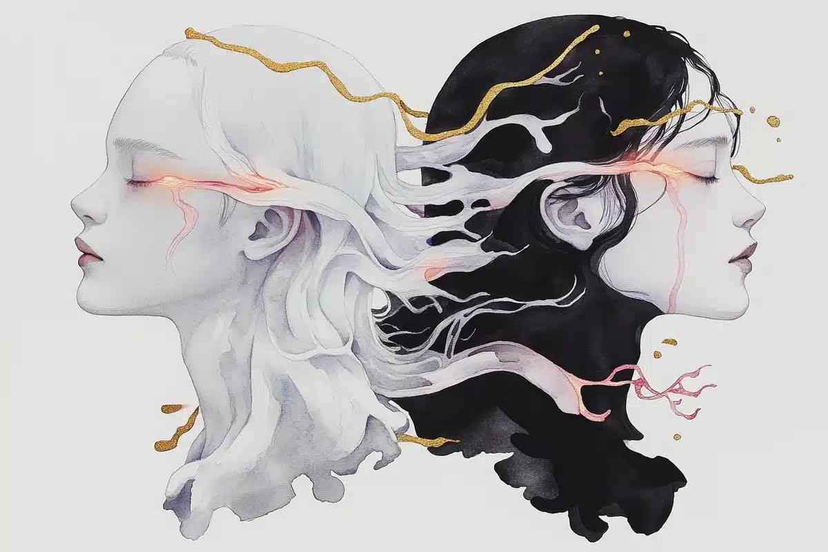 Watercolor Gemini Profiles