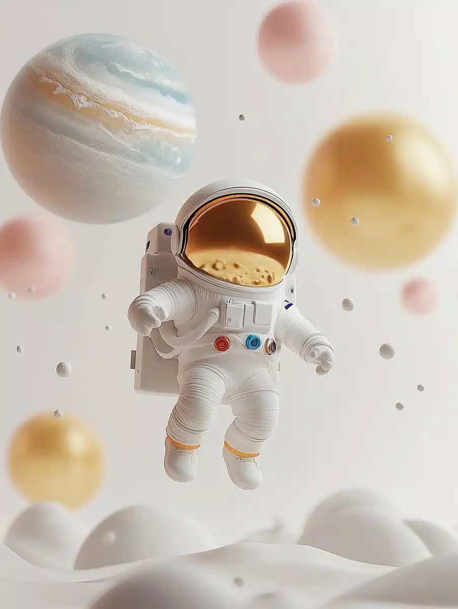 Child Astronaut in Space