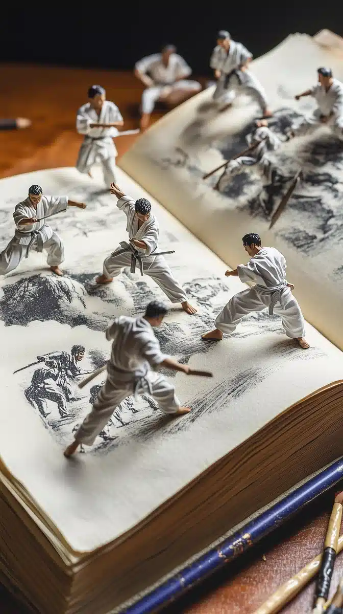 Miniature Karate on Book