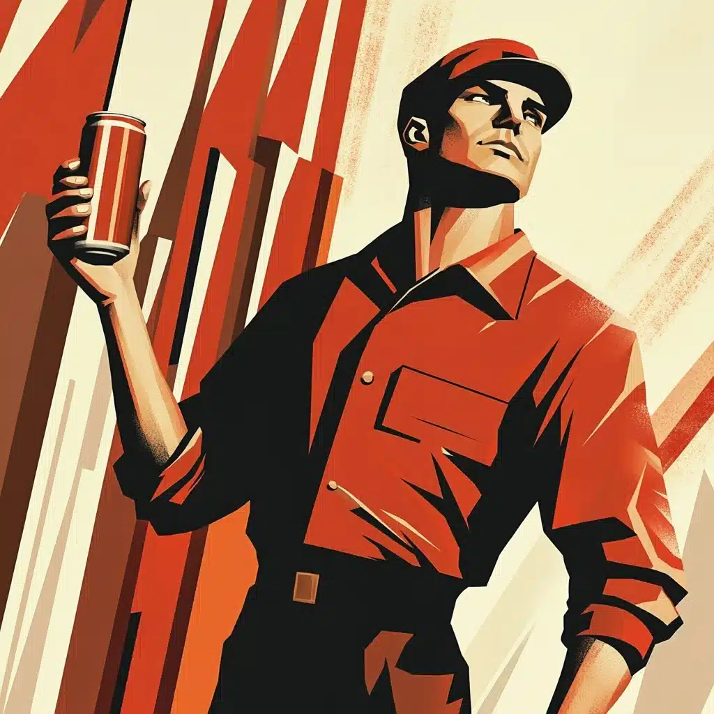 Soviet Worker Beer Poster
