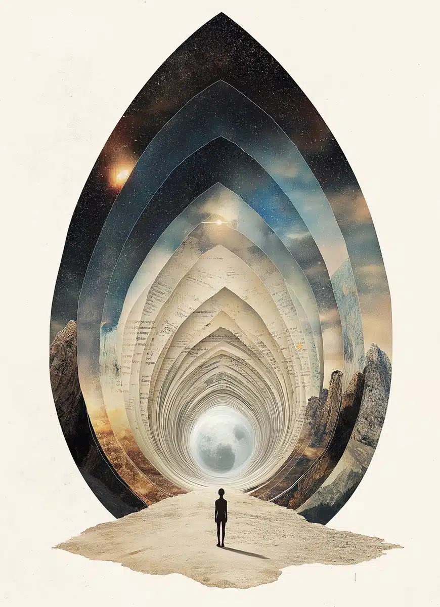 Whimsical Figure at Petal Tunnel