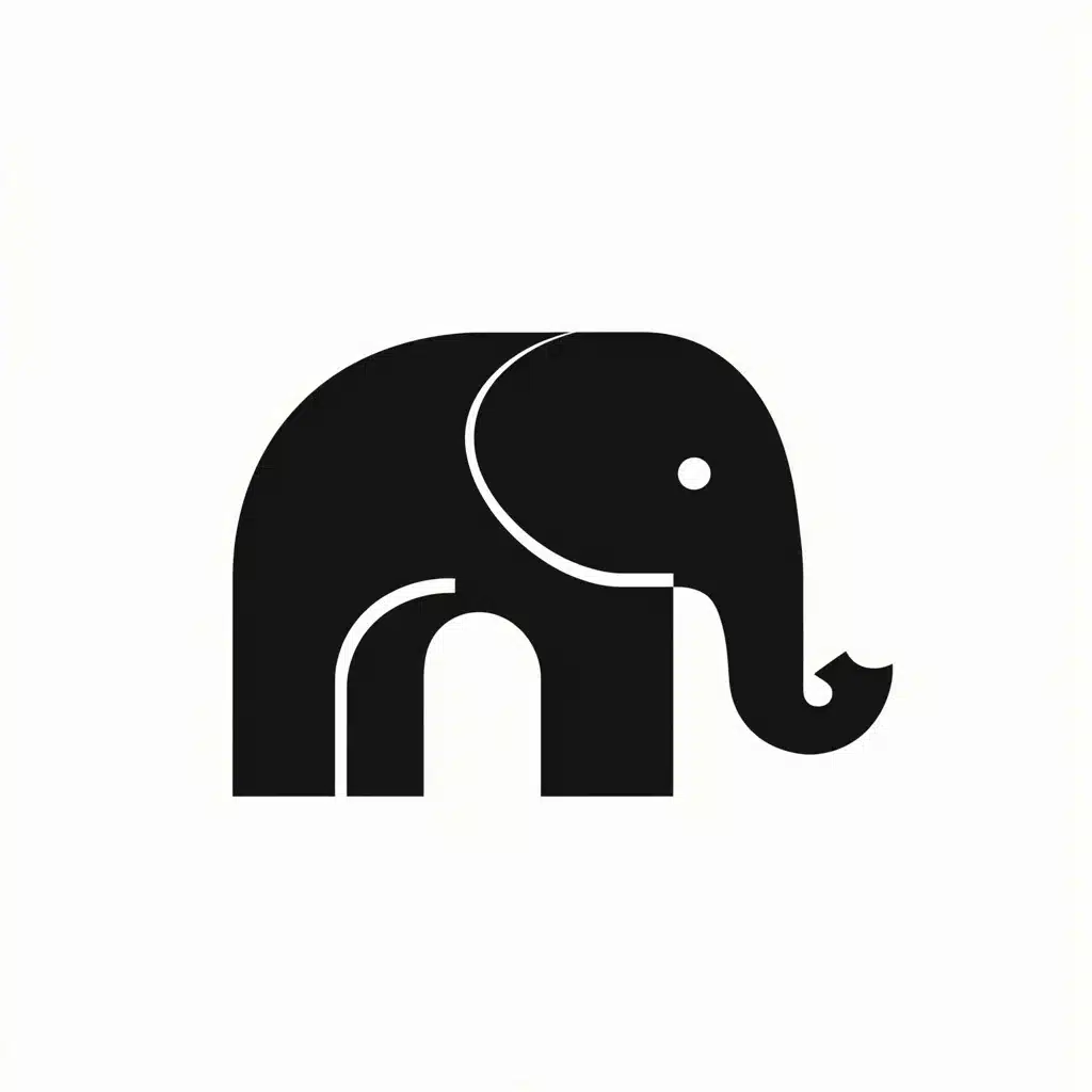 Abstract Elephant Skate Logo
