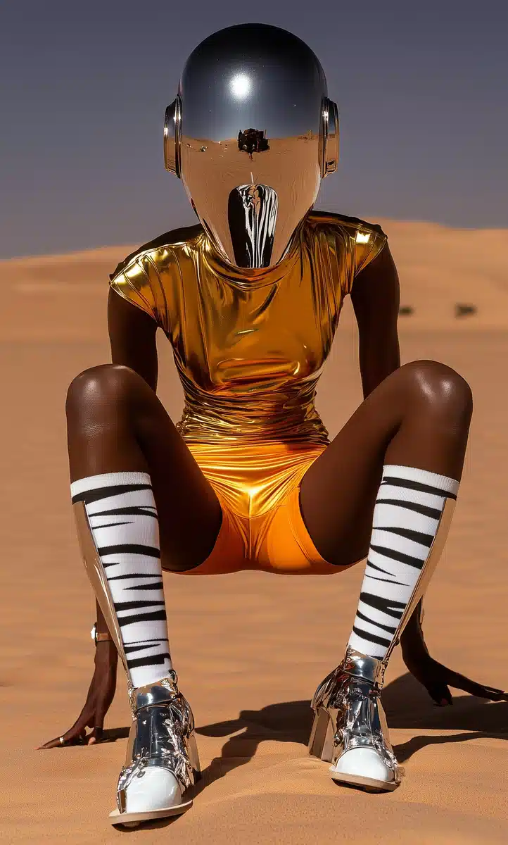 Retro-Futuristic Robot on Mars
